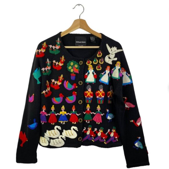 HP๐นRARE๐นVTG MICHAEL SIMON 12 DAYS OF CHRISTMAS SWEATER ADORNMENTS & CHARACTERS - Picture 3 of 14